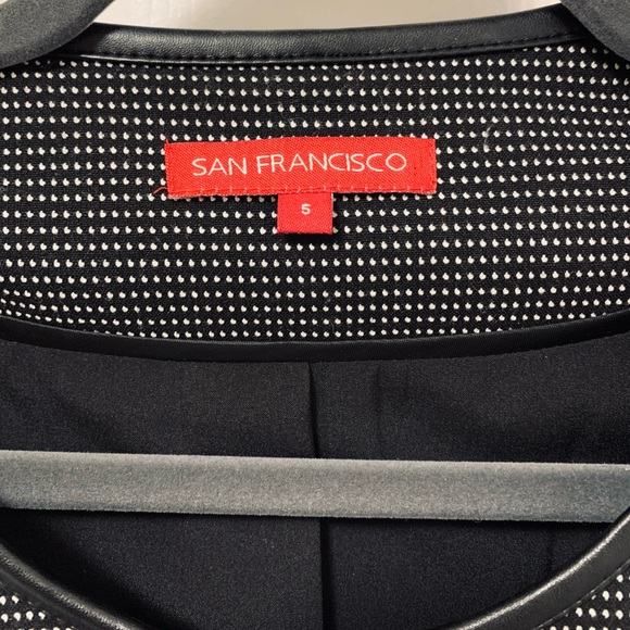 Classy office jacket, black with white dots🖤🤍 - Picture 4 of 14